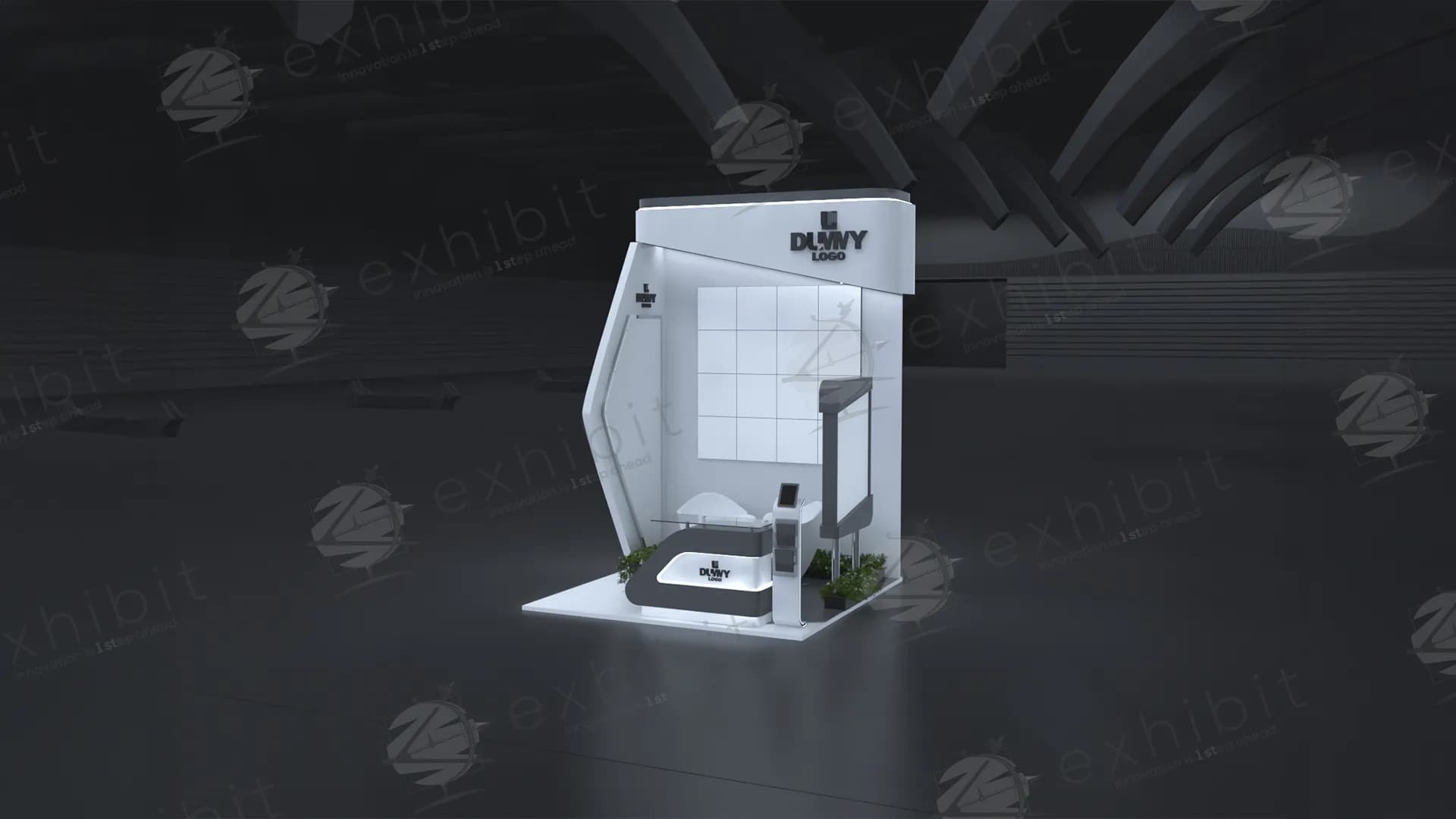Titanium Arc Curved Semi-Island 3x3 Booth