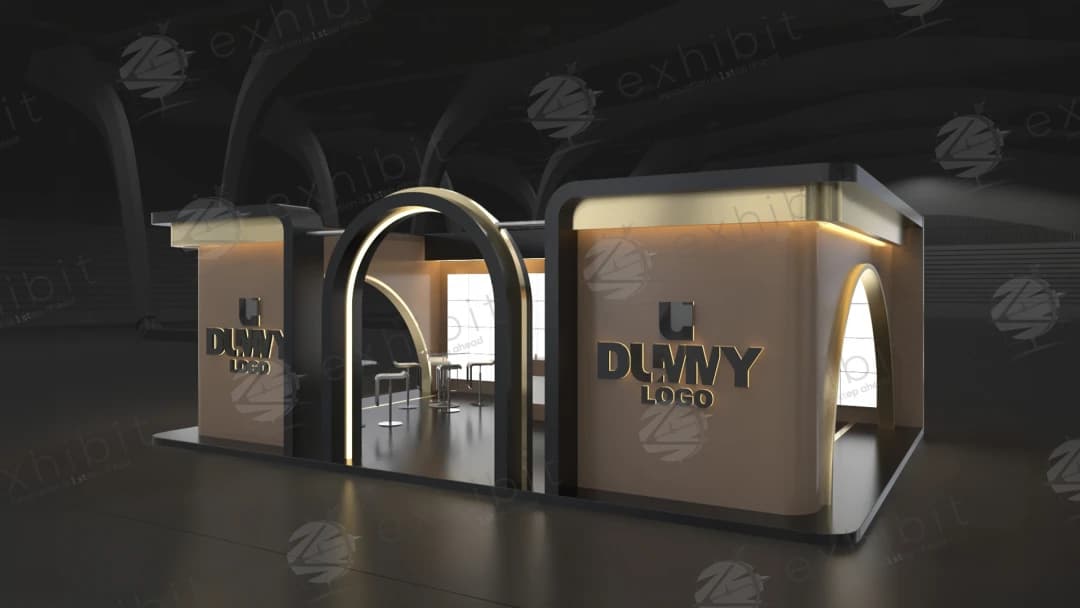 Kinetic Flow Curved Semi-Island 6x9 Booth