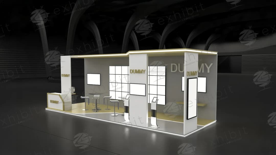 Vessel Vault Straight Semi-Island 3x9 Booth