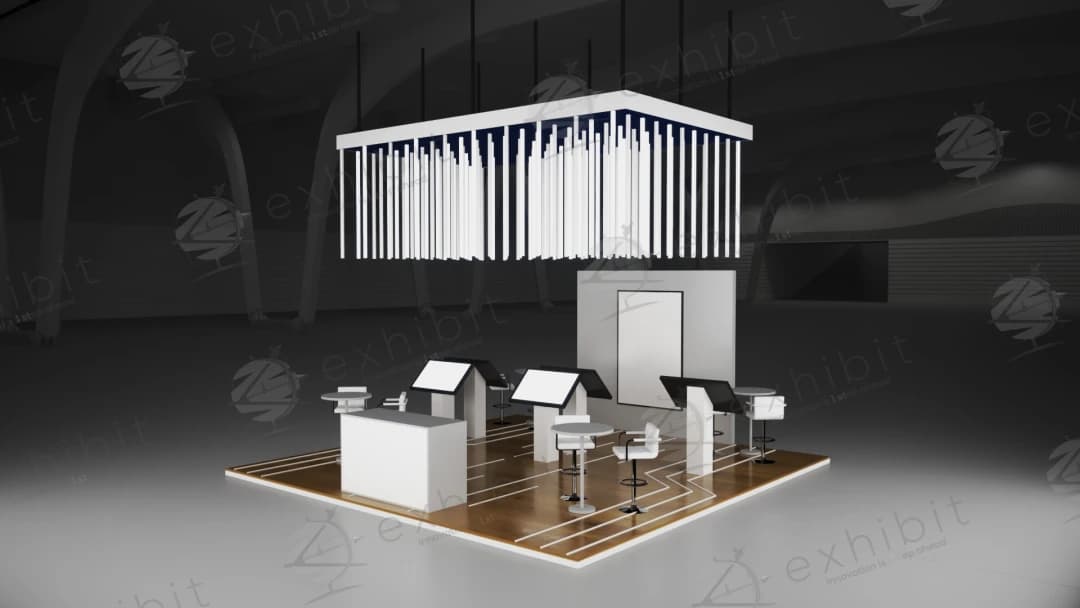 Lumen Matrix Straight Island 6x6 Booth