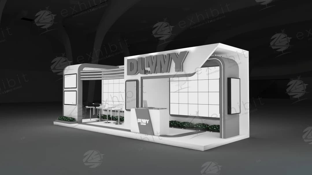 Velox Canopy Curved Semi-Island 3x9 Booth