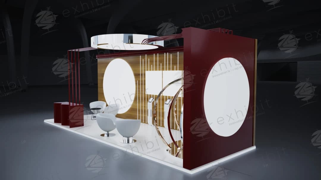 Imperial Rotunda Curved Semi-Island 3x9 Booth