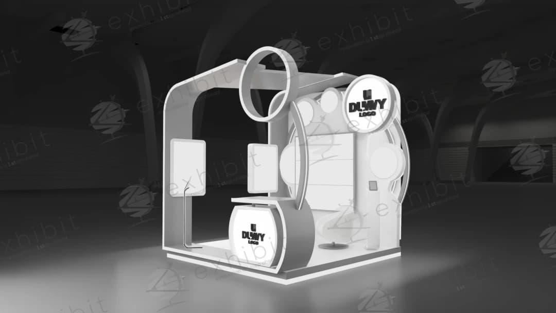 Lunar Echo Curved Semi-Island 3x3 Booth