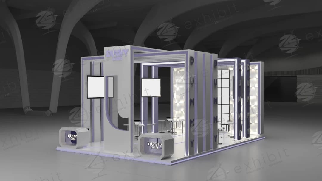 Stratum Grid Straight Semi-Island 6x9 Booth