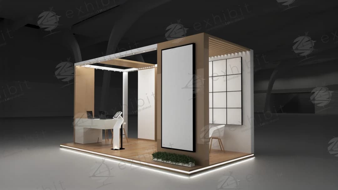 Stratum Lattice Straight Semi-Island 3x6 Booth