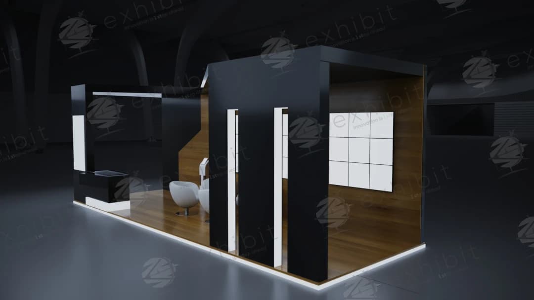 Meridian Estate Straight Semi-Island 3x9 Booth