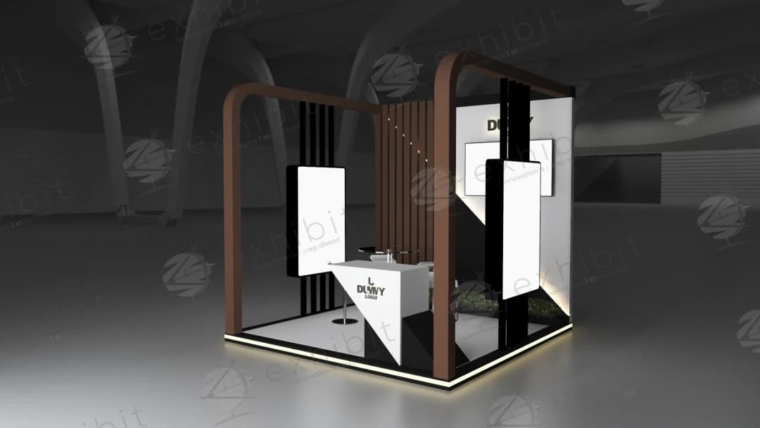 Angular Crest Straight Semi-Island 3x3 Booth