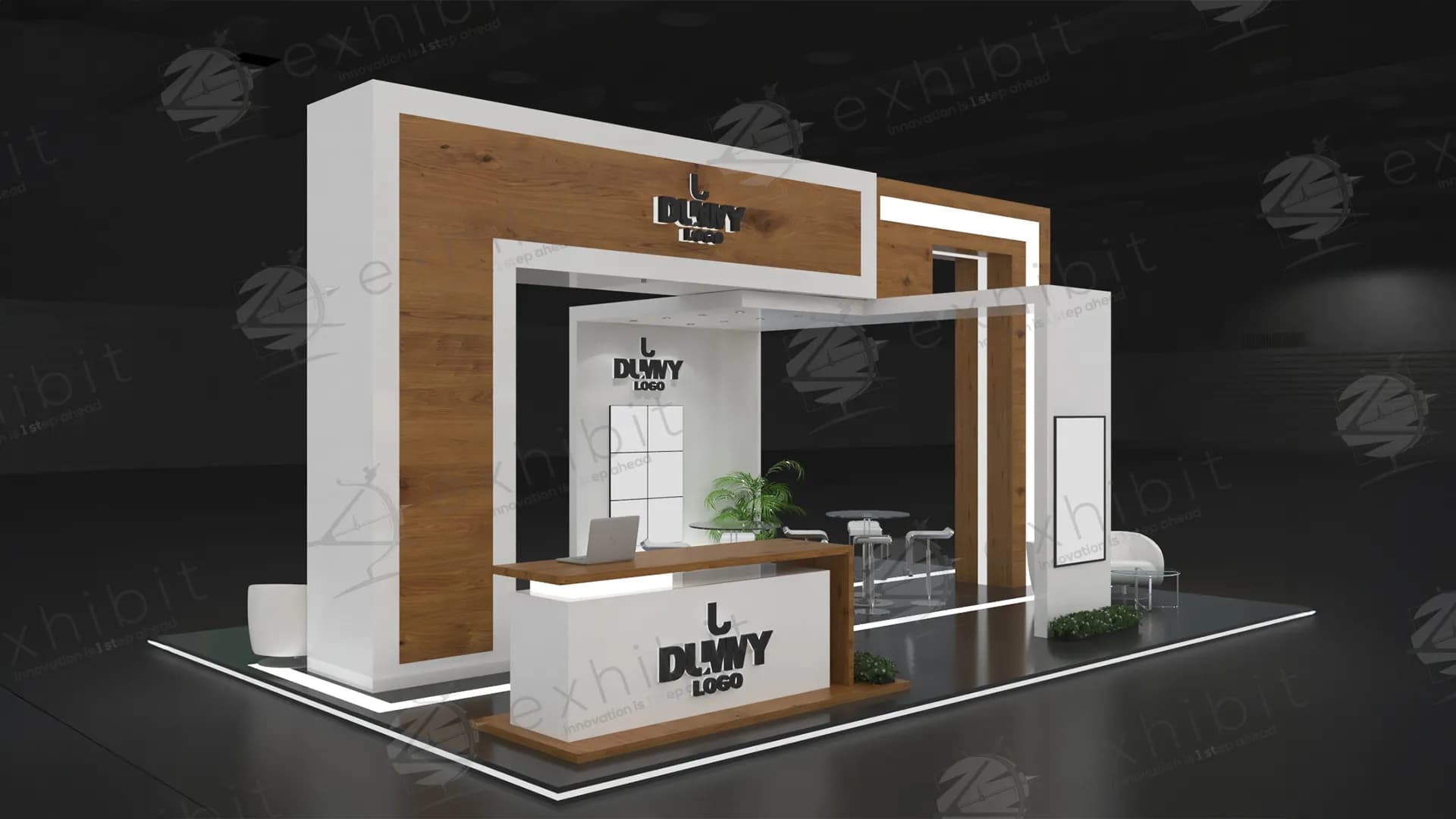 Connection-Ready Straight Island 6x9 Booth