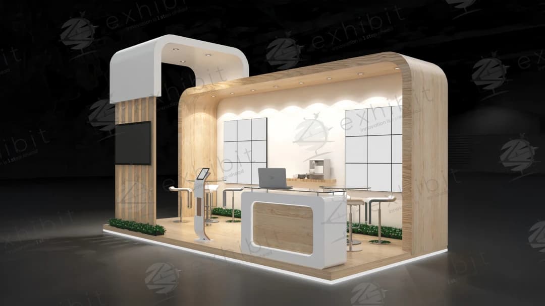 Timber Cove Curved Semi-Island 3x6 Booth