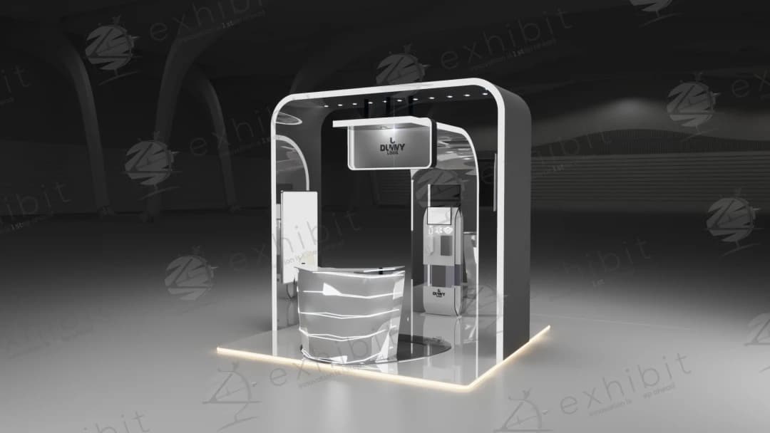 Glacier Arch Curved Island 3x3 Booth