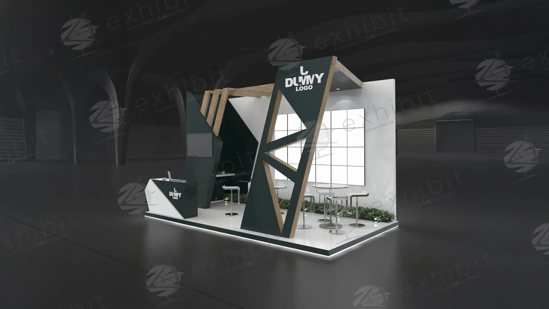 Forest Prism Straight Semi-Island 3x6 Booth
