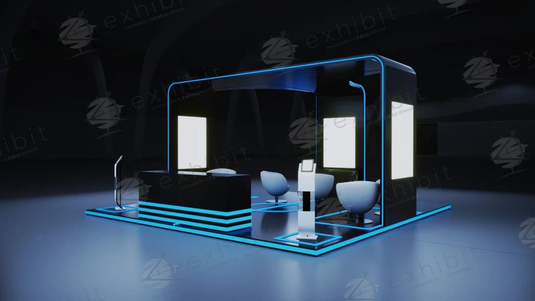Cyber Portal Straight Island 6x6 Booth