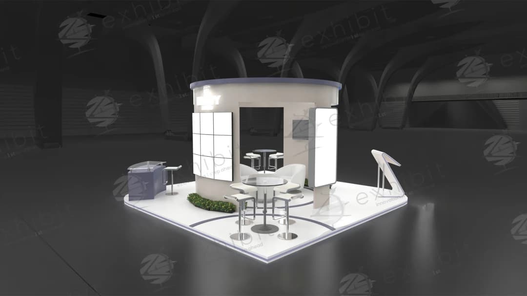 Sphere Rotunda Curved Island 6x6 Booth