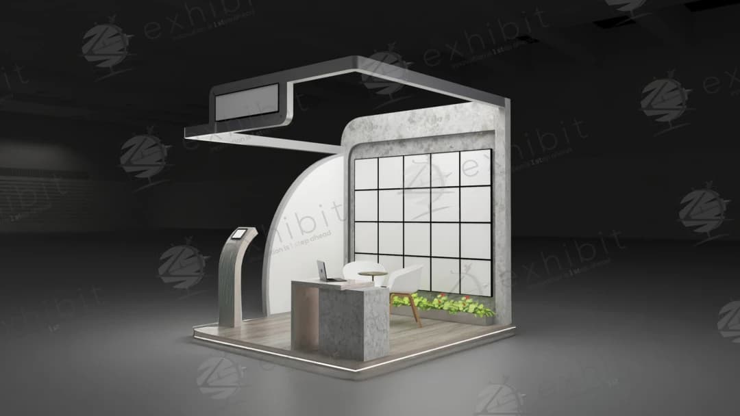 Terrene Contour Curved Semi-Island 3x3 Booth