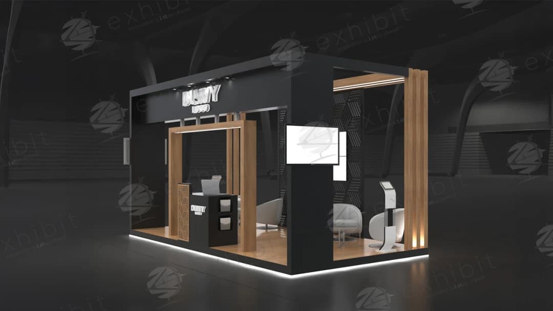 Classy Monolith Straight Semi-Island 3x6 Booth