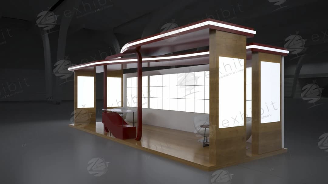 Aura Vista Straight Semi-Island 3x9 Booth