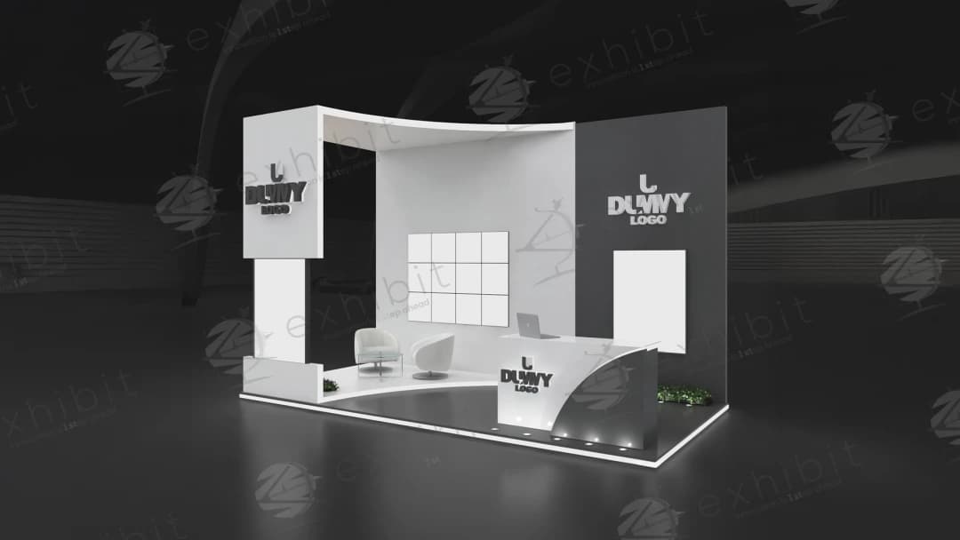Monolith Split Straight Semi-Island 3x6 Booth