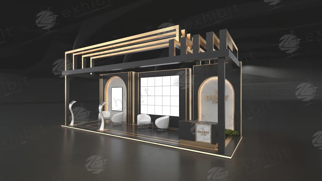 Aureus Lattice Straight Semi-Island 3x9 Booth