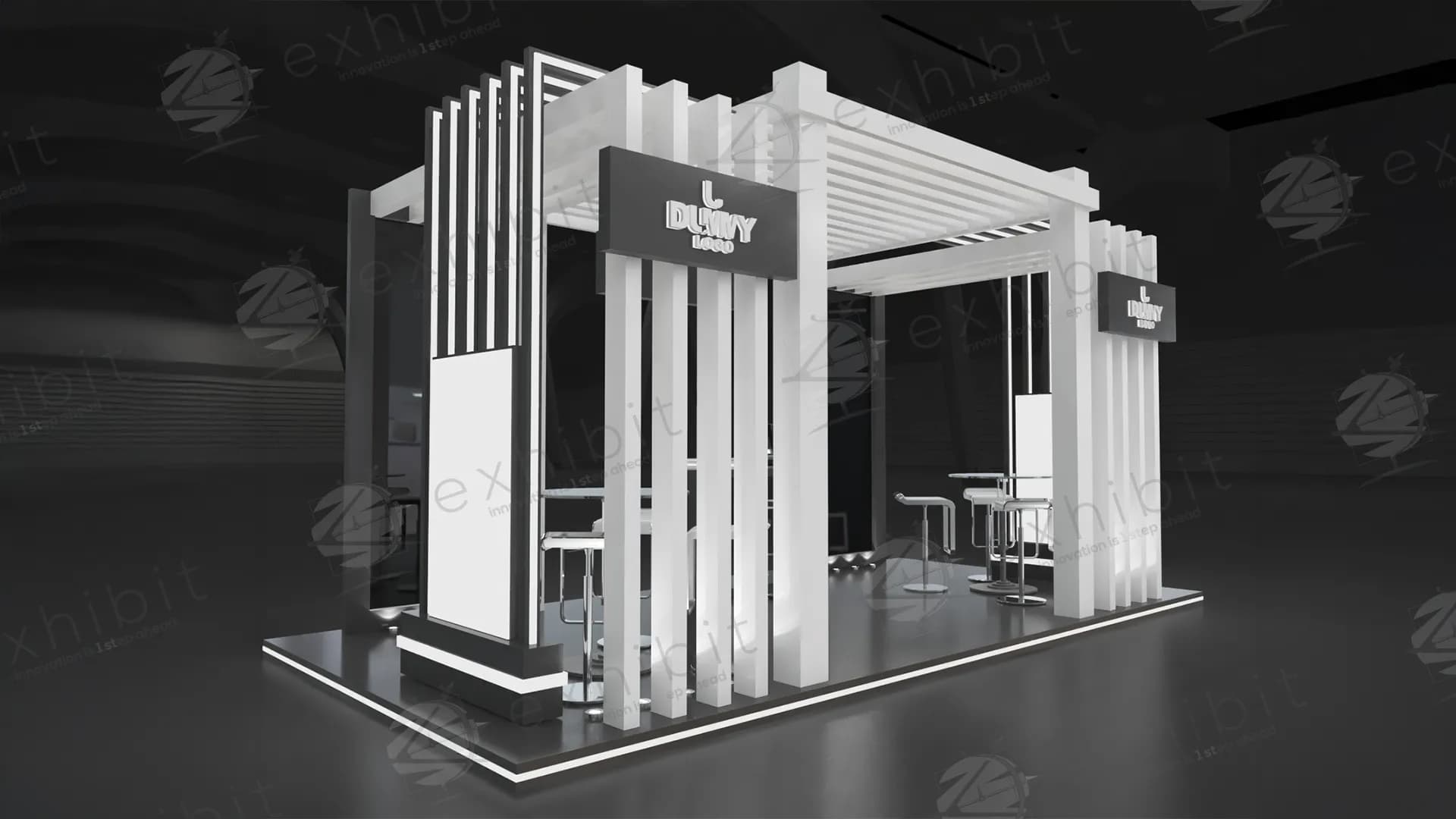 Mono Pavilion Straight Semi-Island 3x6 Booth
