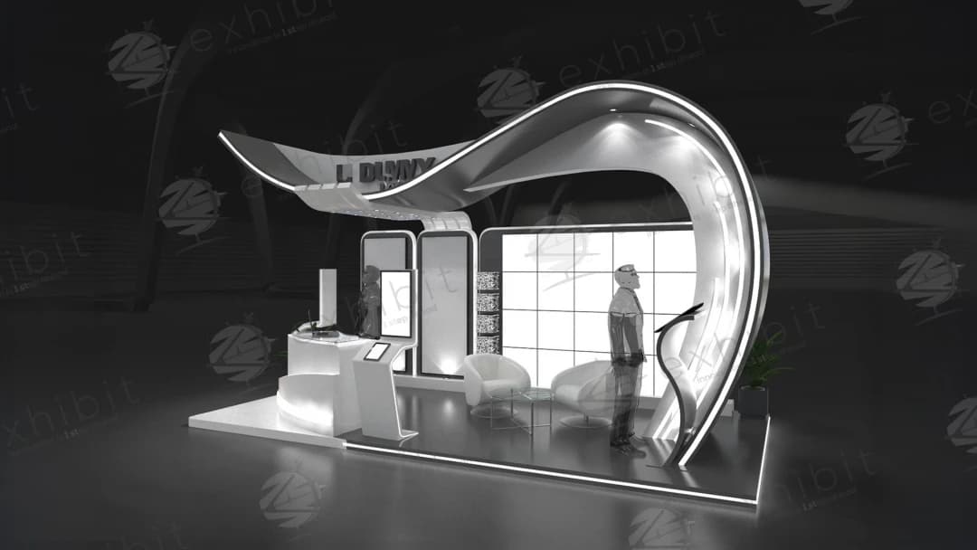 Vortex-Heart Curved Semi-Island 3x6 Booth