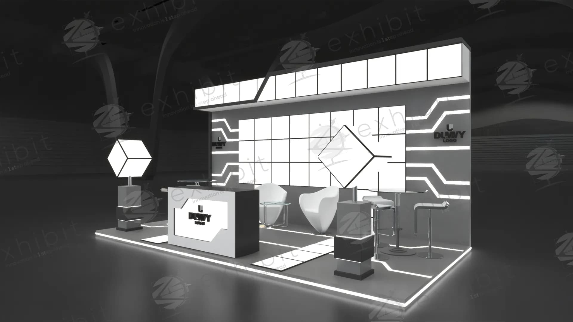 Circuit Straight Semi-Island 3x6 Booth