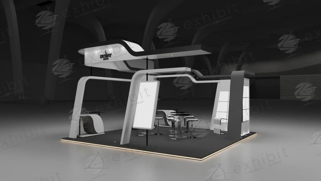 Strata Rib Curved Island 6x6 Booth