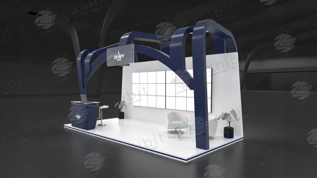 Aero Arch Curved Semi-Island 3x6 Booth