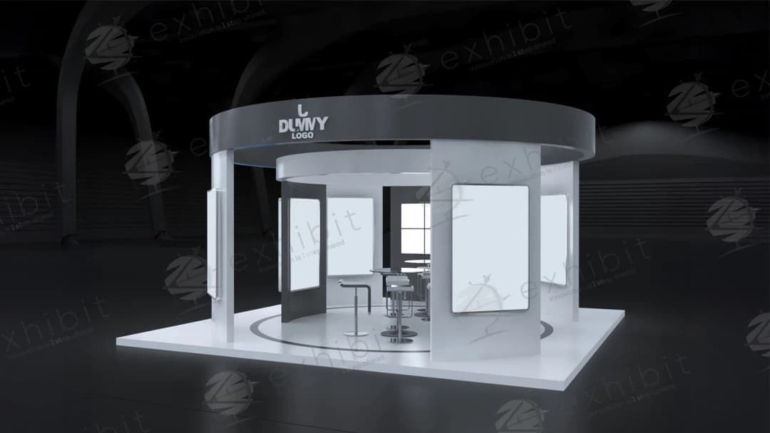 Orbit Arch Curved Semi-Island 6x6 Booth