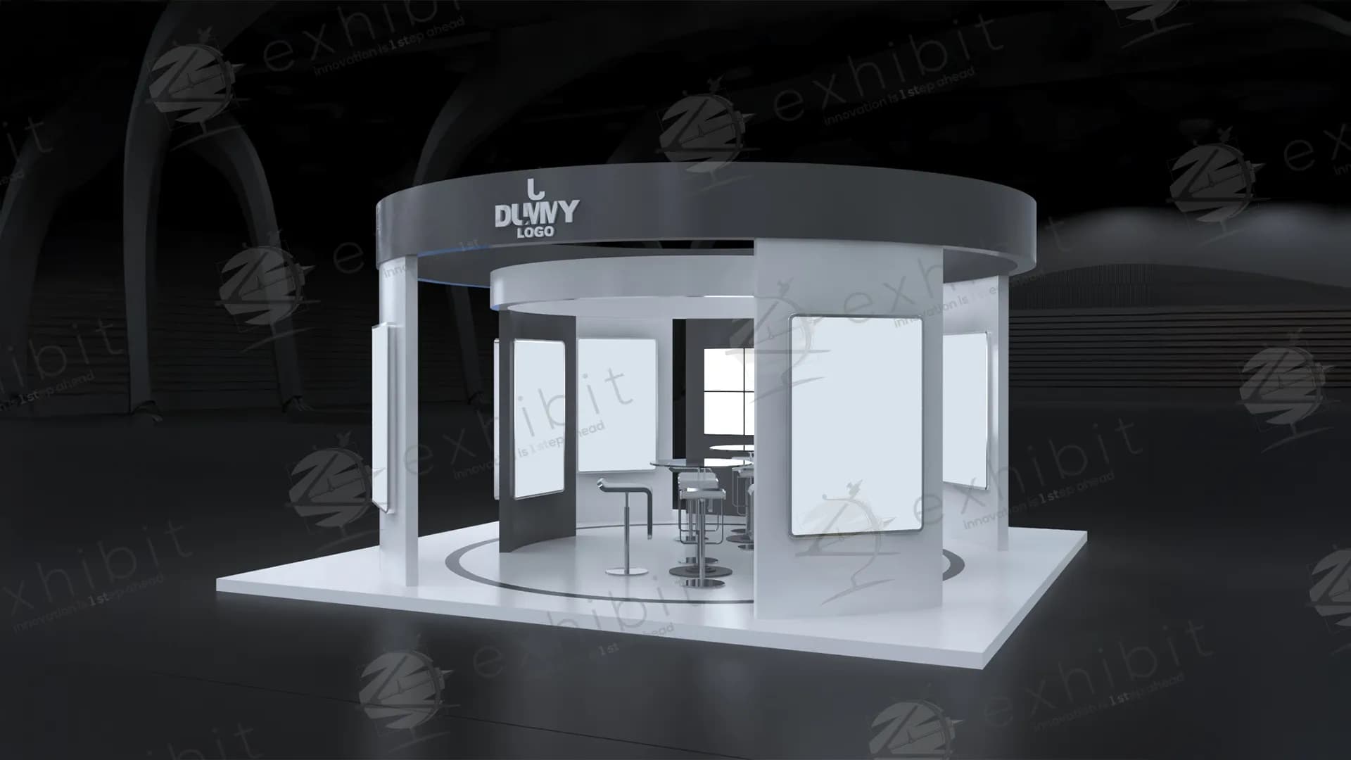 Orbit Arch Curved Semi-Island 6x6 Booth
