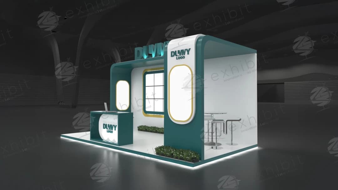 Serene Vista Curved Semi-Island 3x6 Booth
