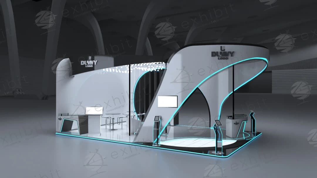 Quantum Flow Curved Semi-Island 6x9 Booth