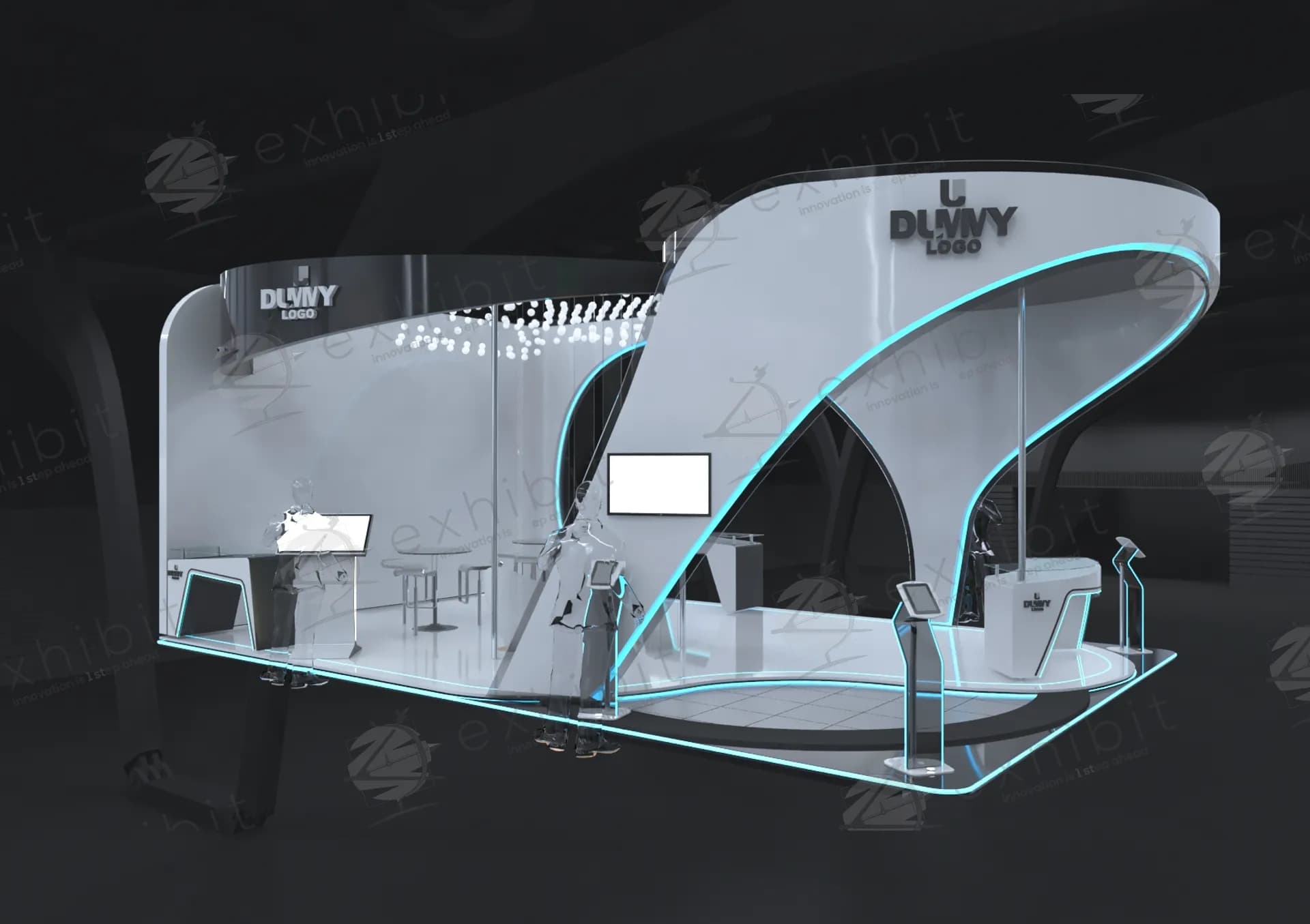 Quantum Flow Curved Island 6x9 Booth
