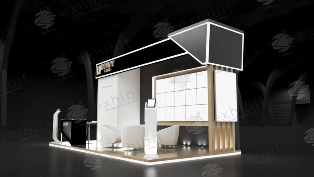 Noir Gold Straight Semi-Island 3x6 Booth