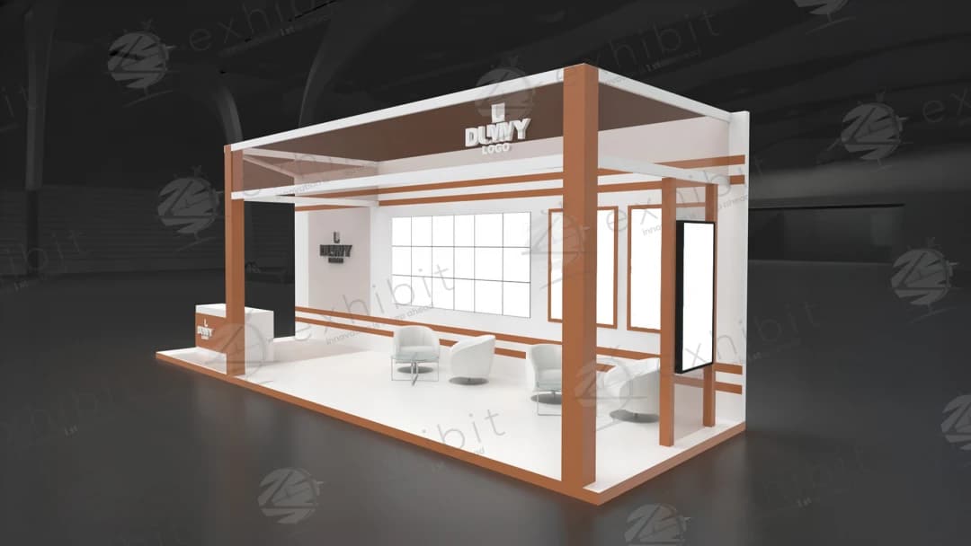 Bronze Horizon Straight Semi-Island 3x9 Booth