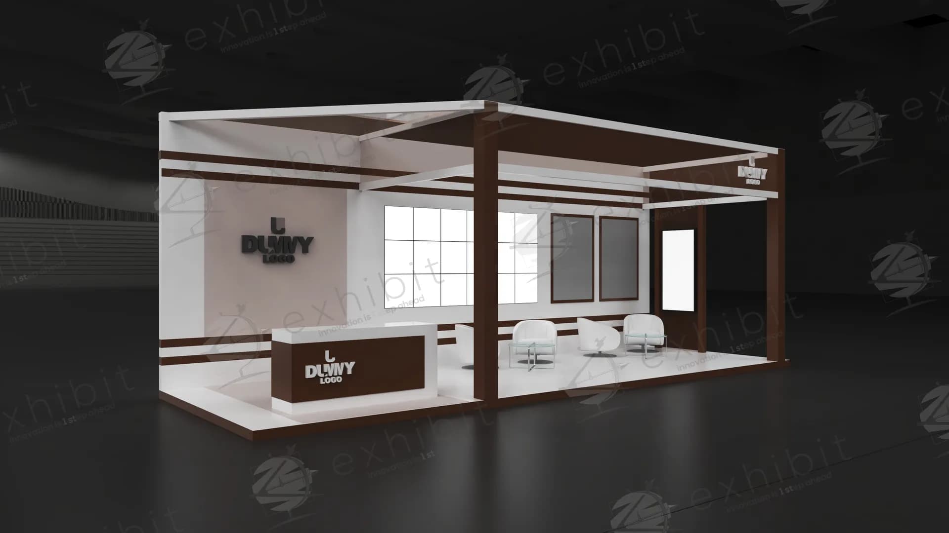 Bronze Horizon Straight Semi-Island 3x9 Booth