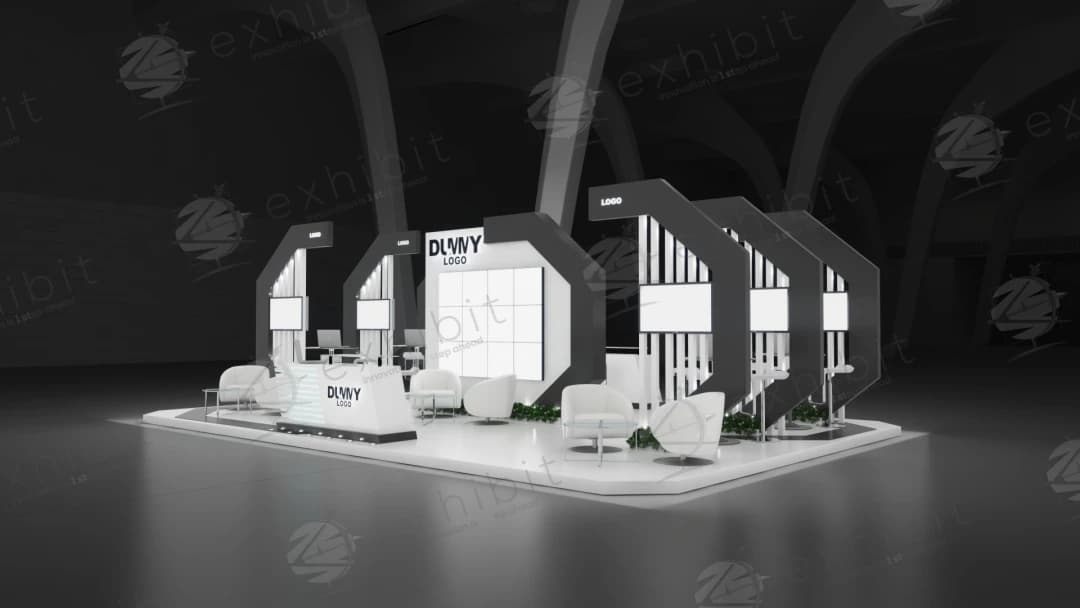 Habitat Frame Curved Semi-Island 6X9 Booth