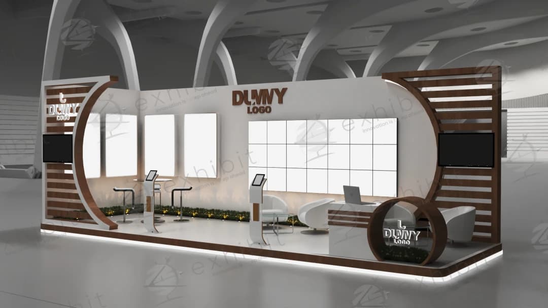 Aura Grove Curved Semi-Island 3x9 Booth
