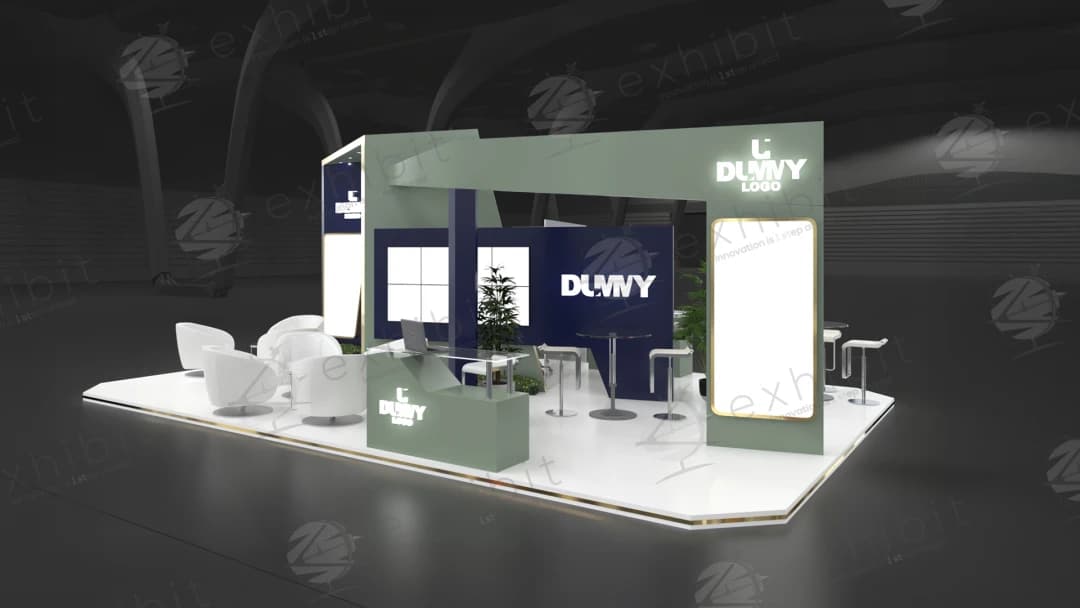 Obelisk Elite Straight Semi-Island 6x9 Booth