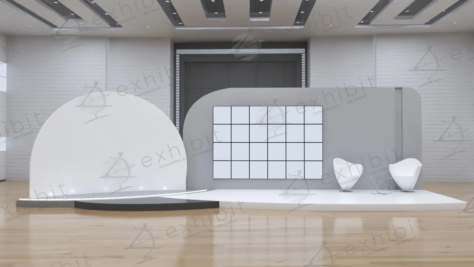 PortalGrid Hybrid Curved Backdrop
