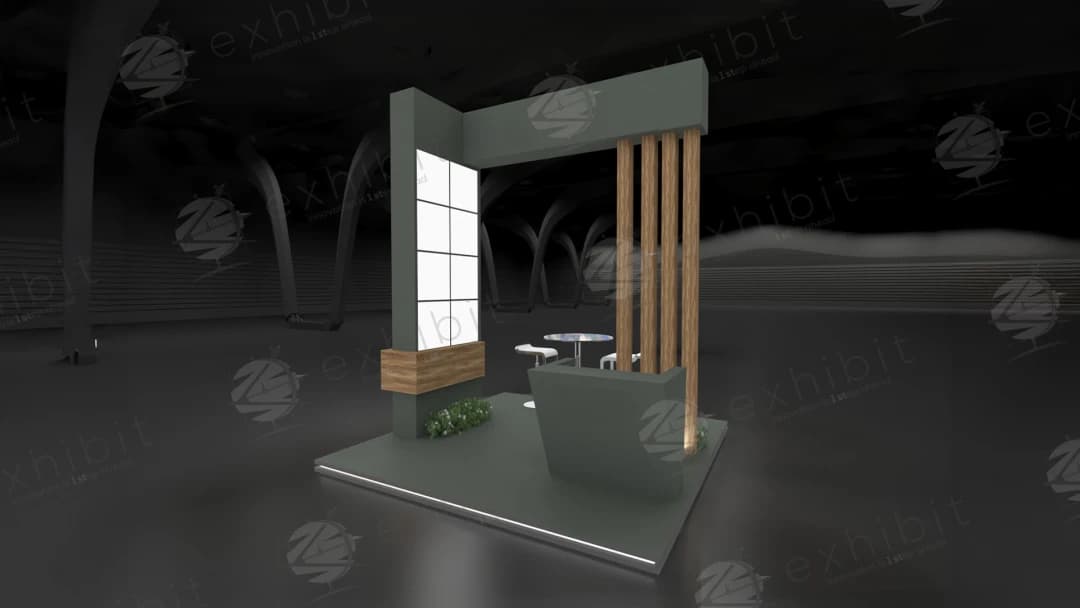 Zenith Timber Straight Island 3x3 Booth