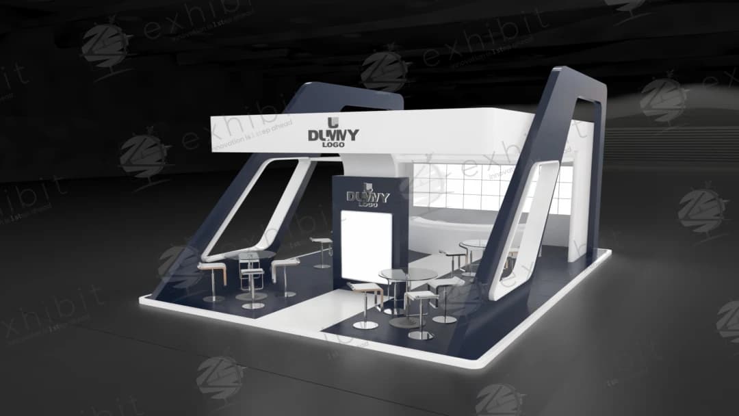 Navy Zenith Straight Semi-Island 6x9 Booth