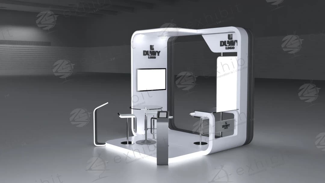 Vision Arch Curved Island 3x3 Booth