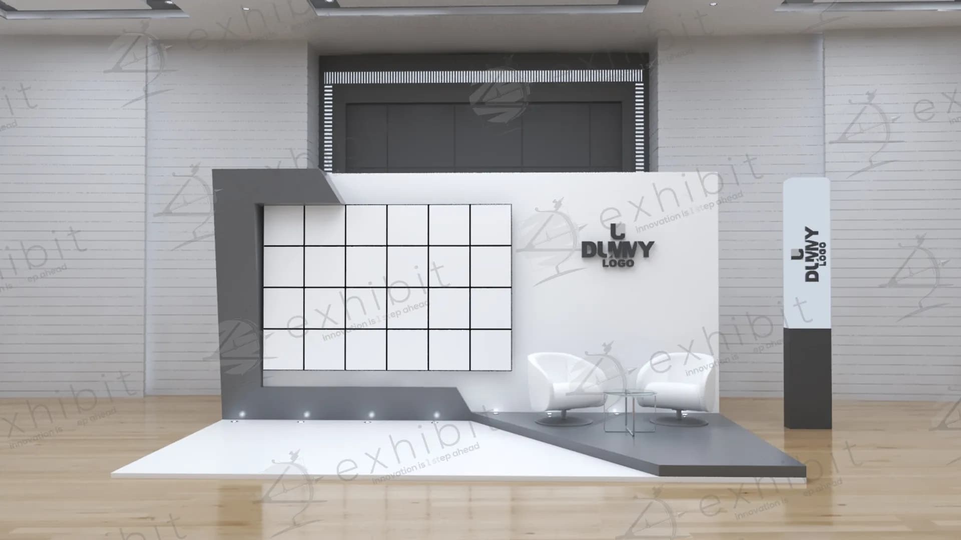 Grid Lounge Straight Backdrop