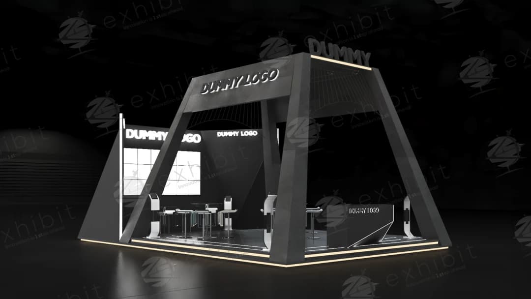 Aero Trapezium Straight Semi-Island 6x9 Booth