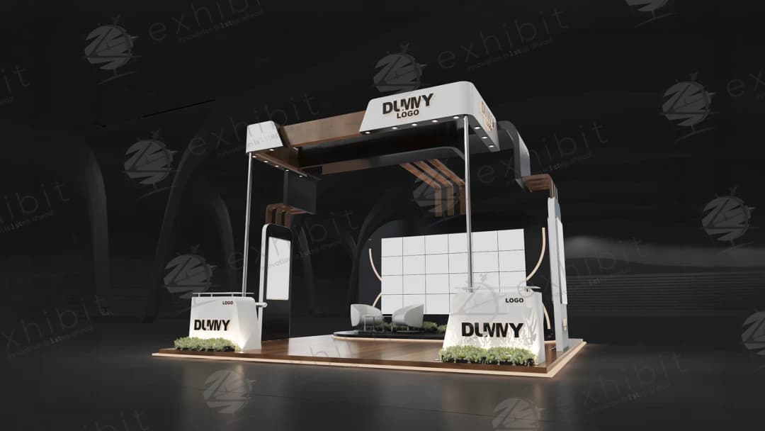 Atrium Colonnade Straight Semi-Island 6x6 Booth