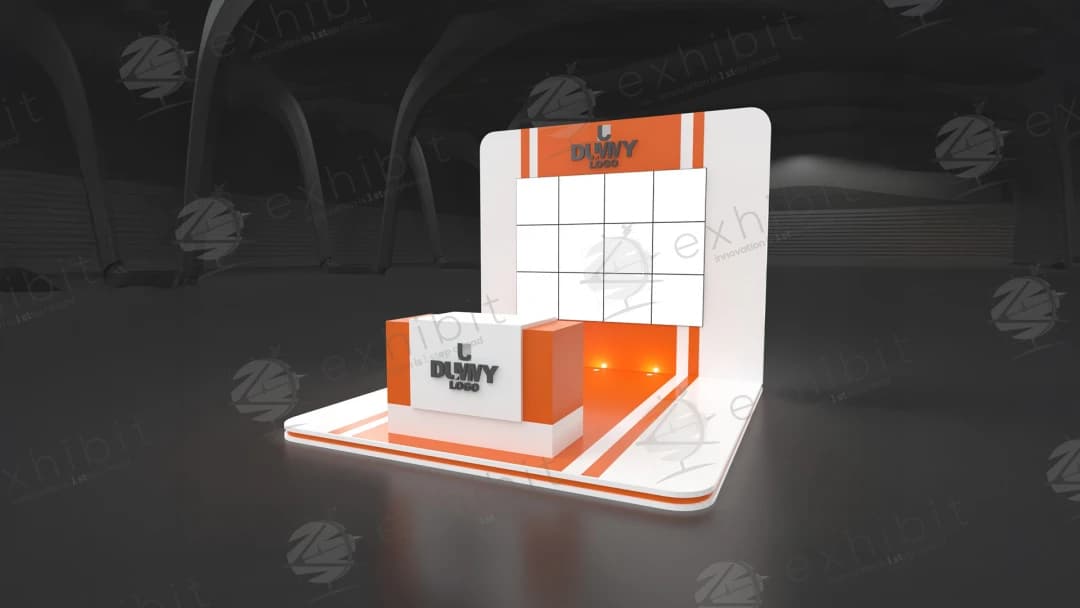 High-Visibility Orange Linear Straight 3x3