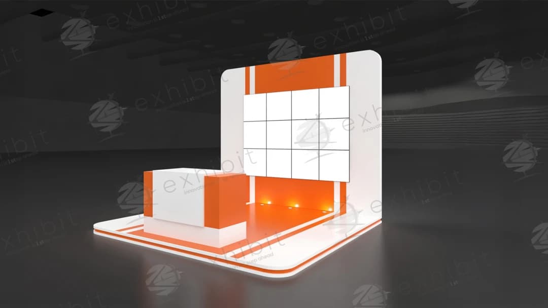 Amber Horizon Straight Semi-Island 3x3 Booth