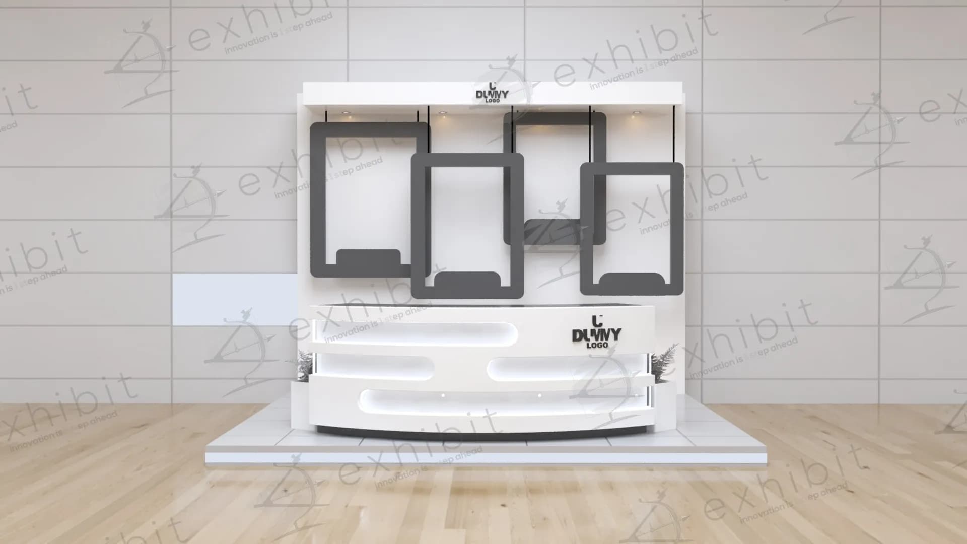 Hanging Frame Backwall Straight Reg Desk