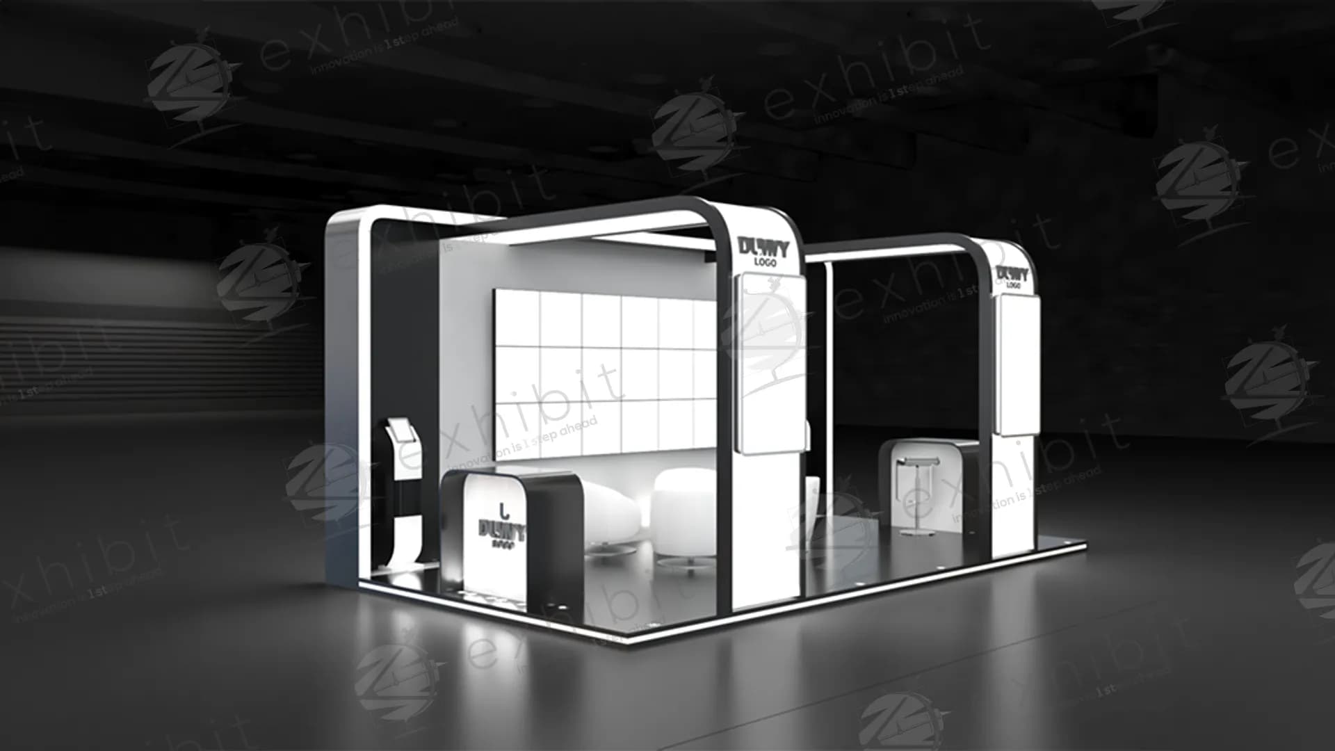 Professional Straight Island 3x6 Booth