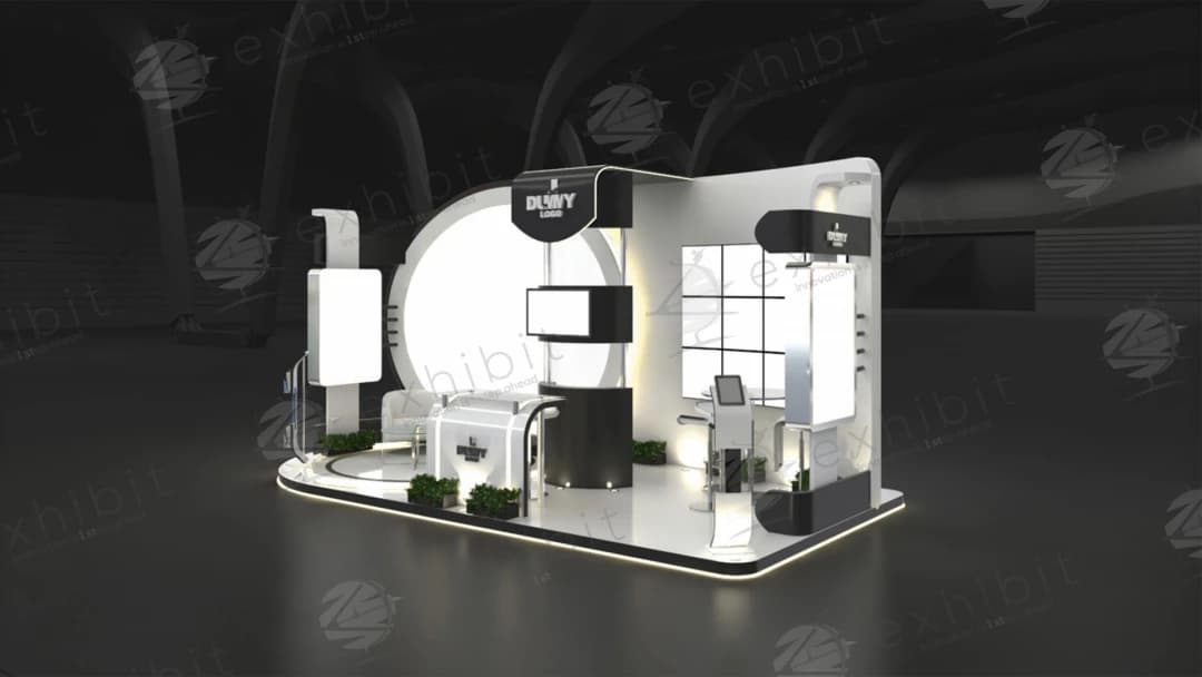 Lunar Portal Curved Semi-Island 3x3 Booth